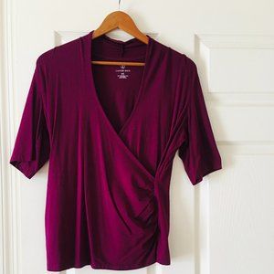 Ruched Cotton Blend Top - Size MP